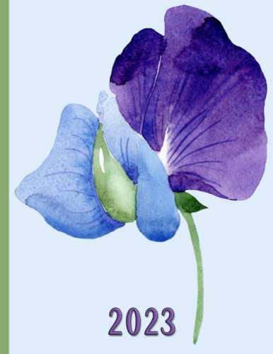 Sweetpea Flower: 2023 Schedule Planner and Organizer / Weekly Calendar