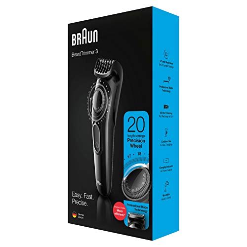 Foto von Braun BT3222 Bart und Haarschneider für Herren, 20 Längeneinstellungen, schwarz (1er Pack)