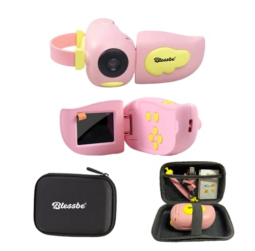 Blessbe BB128, Kids Digital Camera with 2″ Screen Child Real Camera for Children’s Cute Digital Camcorder Video Recorder (Fuschia)