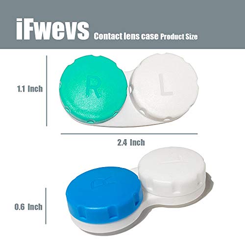10 Pack Contact Lens Cases, iFwevs Contact Lens Box Left/Right Eyes Holder Container,Portable Mini Contact Lens Soak Storage Kit