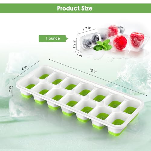 Aiiten LR0001 Ice Cube Trays, 4 Pack Durable Stackable Ice Trays thumb #4