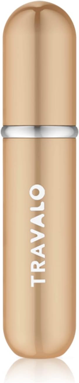 NOVA ENGEL Travalo - Classic Refillable Perfume Spray - Revamped refill system - High-Tech Aviation Material - Air Travel Explosive Free Perfume Atomizer - Glass free- Gold - Unisex - 0.13oz,m