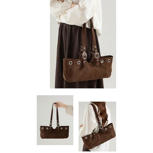 Sac à main tendance pour femme compact en daim véritable