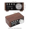 Bluetooth 5.0 Power Amplifier 2 Channel HiFi Digital Amplifier Wood Cabinet DC9V-24V USB Input for Home Theater