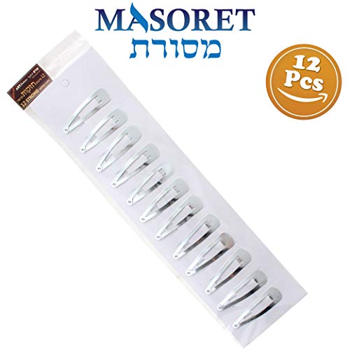 Metal Hair Clips, 144 Clips Plateados para Kippot Judíos por Art Judaica miniatura 2
