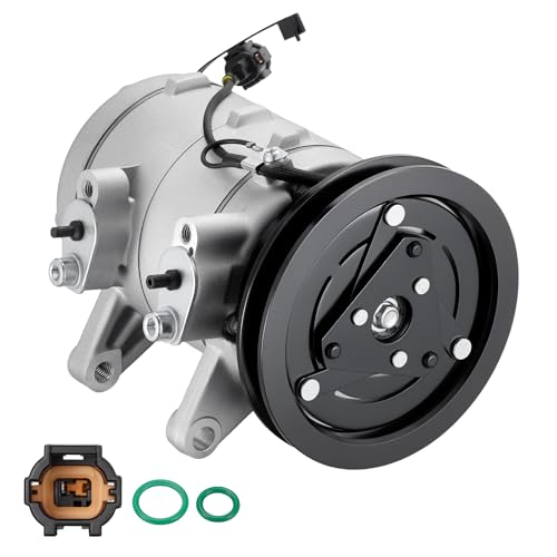 BDFHYK 68455 Air Conditioning AC Compressor with Clutch Compatible with Nissan Frontier 1998-2004, Xterra 2000 2001 2002 2003 2004, 2.4L l4, Gas, Replaces 143138, 143137, 252367