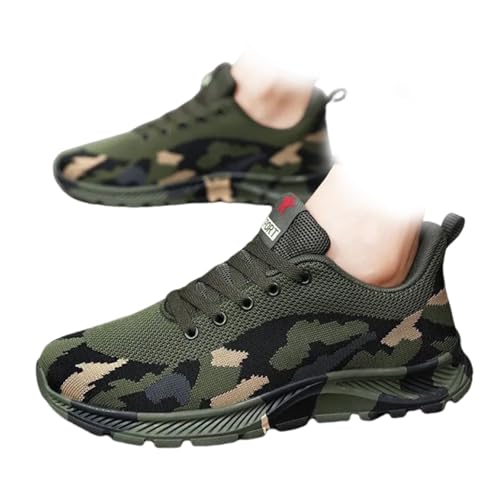 XUANXUANQZ Chaussures De Randonnée Camouflage pour Homme, Baskets De Chasse Légères, Chaussures Orthopédiques Hike Balance (Camouflage,40)