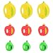 TECH-P Creative Life Food Storage Fruit Pattern Bag Clips Round Sealer 24 Pack-(8 Large+8 Medium+8 Small)