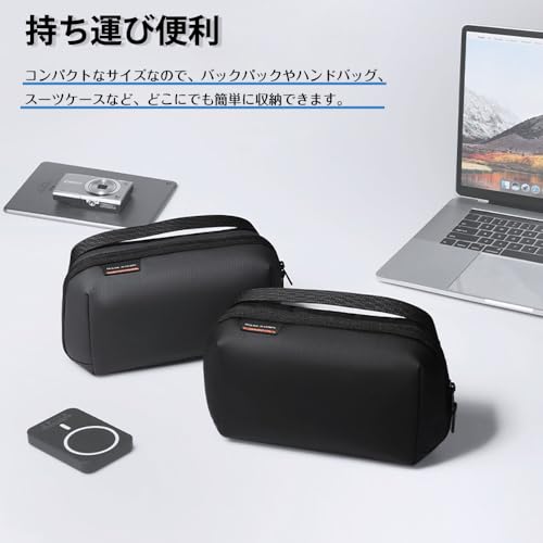 CHENLONB ガジェットポーチ ポーチ メンズ トラベルポーチ メンズ 超強収納力 180°開口デザイントラベル大容量 高耐久 旅行 便利グッズ 収納 出張 便利グッズ