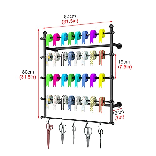 Présentoir robuste rouleaux vinyle compact et réglable au mur - 6