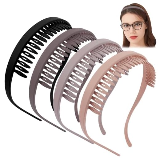 VelvetGlow Haarbänder für Damen, Druckfrei & Rutschfest Haarband für Brillenträgerinnen, Bequemer Kunststoff Zick-Zack Haar Reif Ohne Kopfschmerzen, Ideal für Mitteldickes Haar
