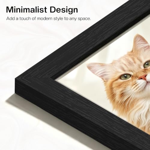 Image of Picrit 12x16 Picture Frame 3 Pack, Wall Mount Display, Black Wood Grain
