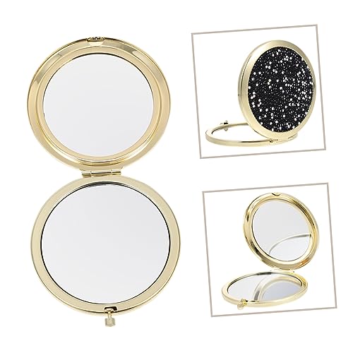 Espejo doble plegable de maquillaje portátil para viaje miniatura 2