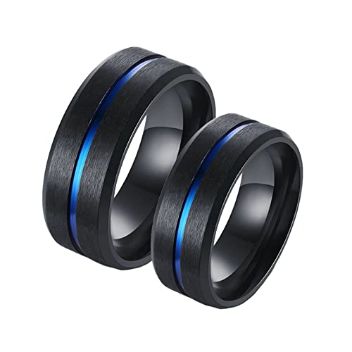 Anillo de boda para mujer y hombre Aeici de 8 mm en acero inoxidable cepillado