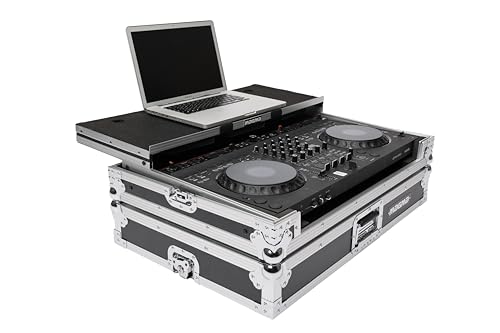 Magma Flight Case Compatible with AlphaTheta DDJ-GRV6 & Pioneer DJ DJ FLX-10 Workstations with Laptop Platform (MGA41037)