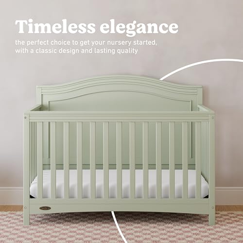 Image of Graco Paris 4-in-1 Convertible Crib, Sage