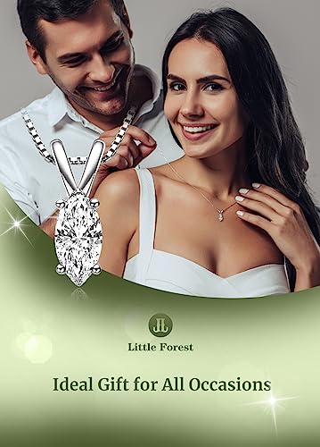 Jl Little Forest Solitaire Pendant For Women, Emerald/Square Princess/Marquise/Trillion Cut Cz Diamond Necklaces thumb #1