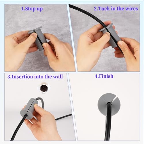 Salbsever 580777_1_URFSQXFF 4 Pcs Wall Hole Cable Routing Kit For Starlink, Wall Grommets thumb #6