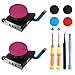 Produktbild Joystick Replacement 3D Analog Thumbstick Repair Tool Set for Nintendo Switch Joy-Con Controller, 4 Extra Thumbstick Caps (Red)