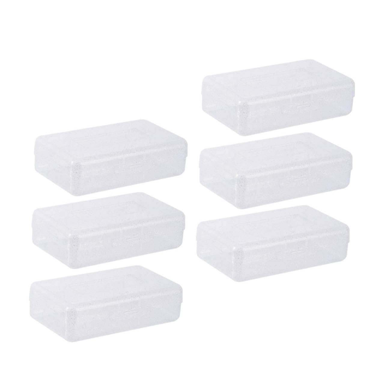 Gadpiparty Scatola Portapenne Trasparente Impilabile in Plastica Pp 6 Pezzi | Coperchio Pratico, Semplice e Ordinato, per Scuola e Ufficio, Stile Delicato, Uso Quotidiano