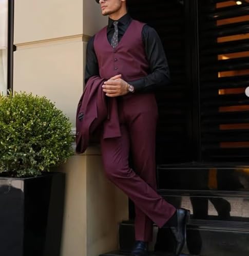 Mens Tuxedo Suit Set Slim Fit 3 Piece Suit Men Prom Suits for Wedding Formal HZH914