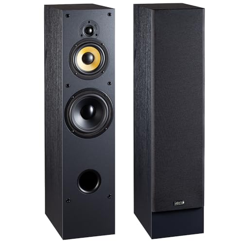Davis Acoustics Mia 200 Noir - Colonne 3 Voies/3 Haut-parleurs - Enceinte Vendue à la Paire