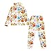 Twousenru Cute Dog Paw Print Unisex 2 Piece Outfits Hoodie Sweatsuit Sets for 5-12Y Boys Girls Oversized Sweatshirt and Baggy Fall Fashion Sweatpant with Pockets 7-8