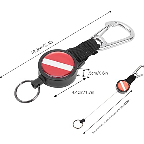 POENVFPO Tauch-Lanyard, Einziehbares Edelstahldraht-Anti-Verlust-Lanyard-Zubehör