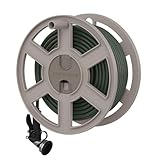 Suncast Sidewinder Wall Mount Garden Hose Reel, 100 Feet Capacity for...