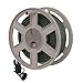 Suncast CPLSWA100 Fully Assembled Outdoor Wall Mount Tracker with Removable Reel 100' Hose Capacity, Taupe