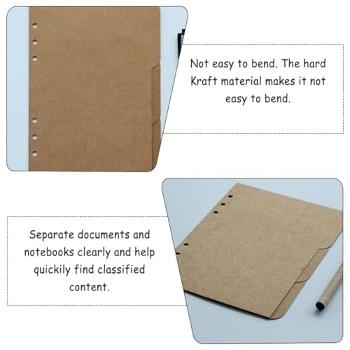 Separadores de páginas de papel kraft ULTECHNOVO para clasificar documentos 3