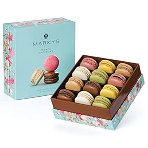 MARKY’S French Almond Macarons Gift Box – 12 PCS – Assorted Macaroons Basket Variety of Flavors Cookies Imported From France