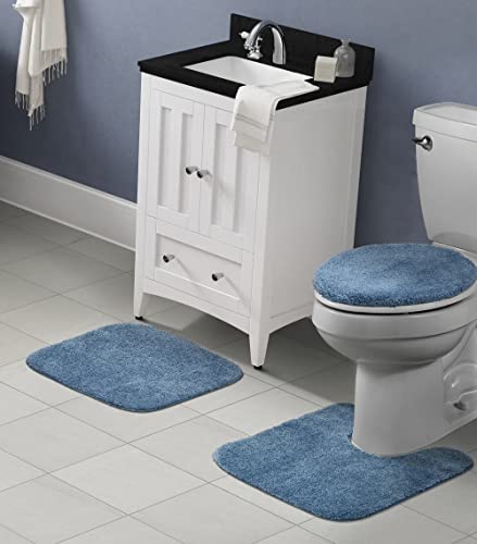 Set de 3 Tapetes Tradicionales Nylon Lavables Azul miniatura 2