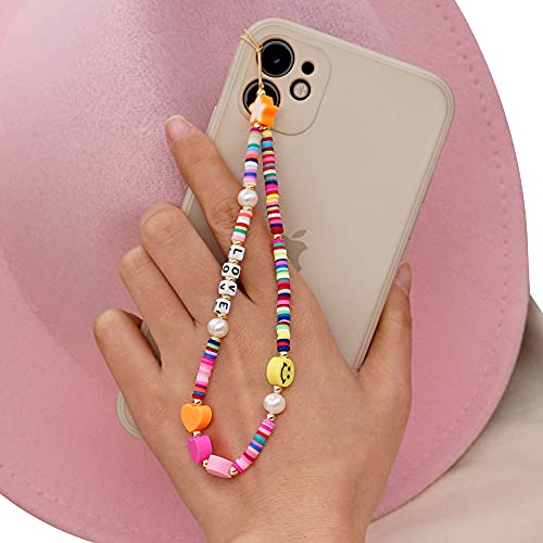 Yagerod 5Pcs Beaded Phone Lanyard Wrist Strap