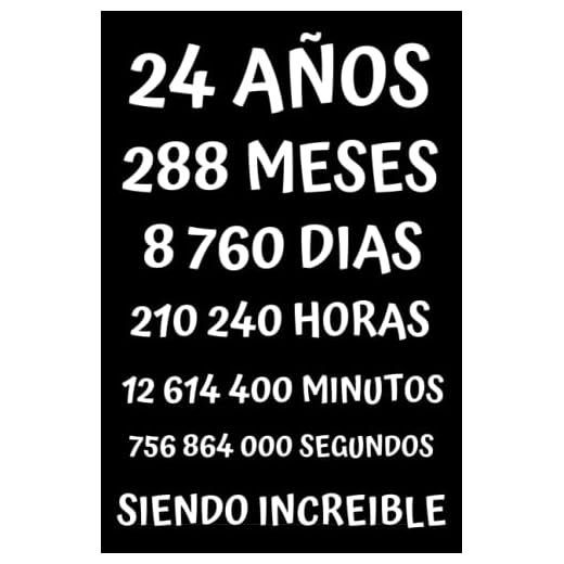 24 AÑOS SIENDO INCREIBLE: REGALO PARA HOMBRE Y MUJER CHICO CHICA DE 24 AÑOS DE CUMPLEAÑOS ORIGINAL Y DIVERTIDO , CUADERNO DE APUNTES O AGENDA, DIARIO, ... DE NOTAS, Originales Cumpleaños Divertido....