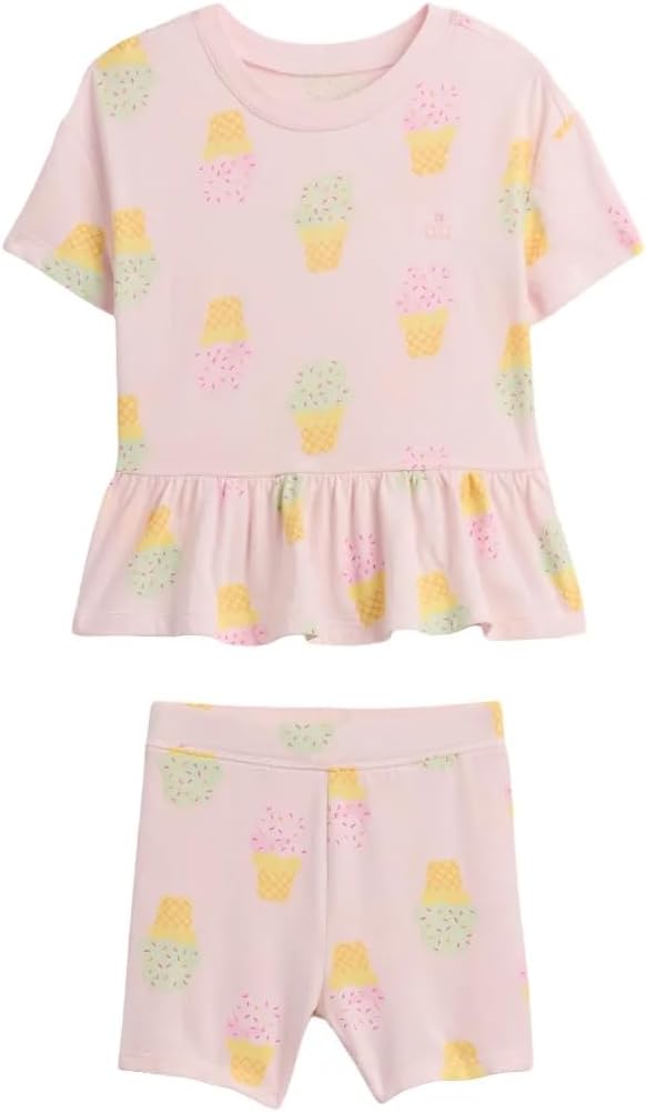 GAP Baby Girls' 2-piece Printed Knit Short Set