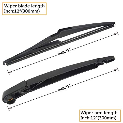 Autoboo Replacement For Nissan Rogue 2014-2018 Pathfinder 2013-2018 Rear Windshield Wiper Blade Arm Set-Factory Oe Style #TOP1