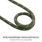 Floxik Tauleine für Hunde Grün | Innovative 1,5m Hundeleine mit Zwei Griffen und reflektierenden Nähten für mittelgroße & große Hunde | wetterbeständiges & belastbares Kletterseilmaterial