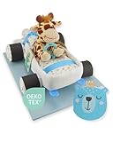 Windeltorte.com - Windelauto für Jungen | Blaues Windelauto - inkl. 14 LILLYDOO Windeln | Geschenk zur Geburt | Taufgeschenk | Geschenk zur Babyparty – Handgefertigte Windeltorte (Junge)