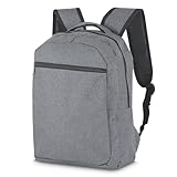 Mochila Unisex de 13 Litros Com Compartimento P/Notebook 15.6 Polegadas, Poliéster 300D, 2 Bolsos com Zíper, Alça Ajustável, Uso Escolar e Casual Cinza