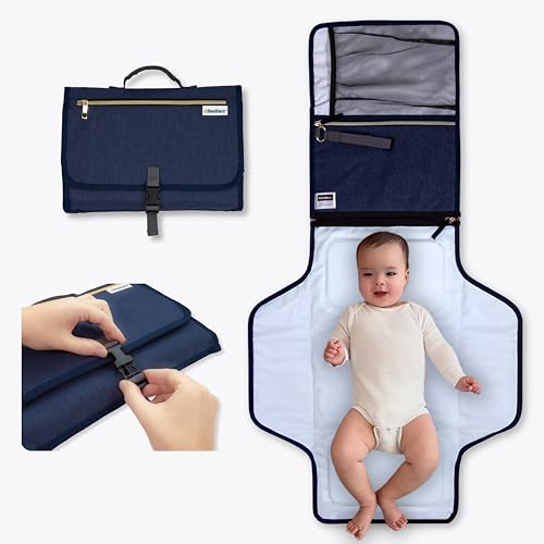 BeeStarz® Portable Baby Changing Pad 2.0 | Multi-Directional Waterproof Travel Station for Infants & Toddlers Up to 3.5 Yrs of Age | Essential – Convenient – Easy to Clean