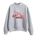 Outwearpullover Coat Winter Rundhals Langarm Hoodiepulli Teenager Mädchen Pullover Sweatshirt mit Hoodiemotiv