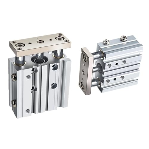 Vérin pneumatique compact à triple tige rigide et haute précision MGPM - 2