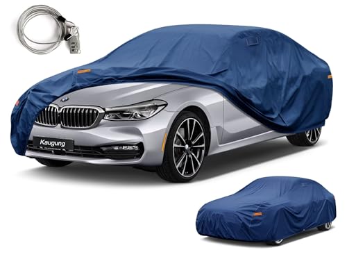 Image of Kaugung Custom Fit Car Cover for BMW 6 Series 630 633 635 640 645 650 M6, Heavy Duty Waterproof All Weather Outdoor Protection, Breathable Full Exterior Cover with Vent, Rain Sun Snow UV Proof