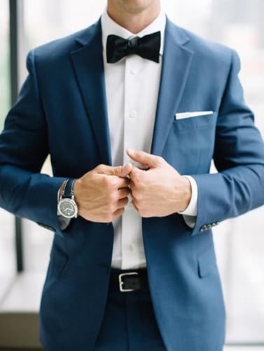 Mens Suit 2 Piece Classic Fit Dress Suits One Button Jacket Blazer for Wedding Business Dinner Prom3