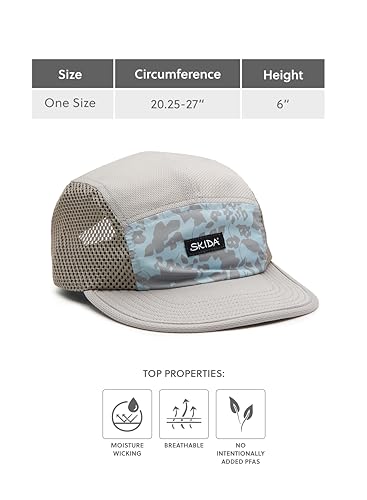 Image of Skida Lightweight Run Cap Moisture-Wicking Snug Fit Crushable Packable Ideal for Running Golf Tennis Pickleball
