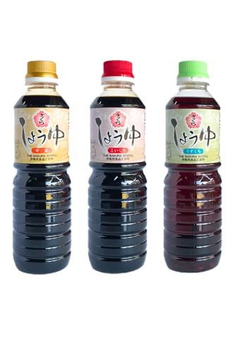 伊集院食品工業所 さくらしょうゆ 淡口 濃口 甘露 500ml 3本 しょうゆ 調味料[入金確認後、約1ヶ月以内に発送]