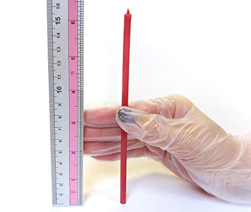 Natural Pure Beeswax Candles Organic Honey Eco Candles Amber Red Color In Gift Box (Natural Cotton Wicks, Dripless, Smokeless, Not Taper Candles) (Red, 6.3 Inches (16 Cm) 120Pcs) #TOP3