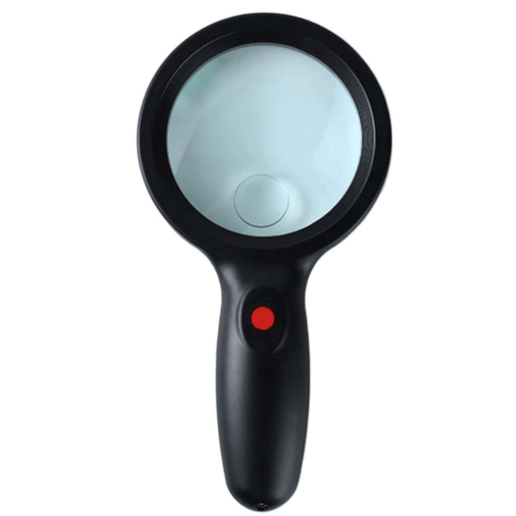 Loupe éclairée avec 2 LED puissantes pour éclairer les petits caractères