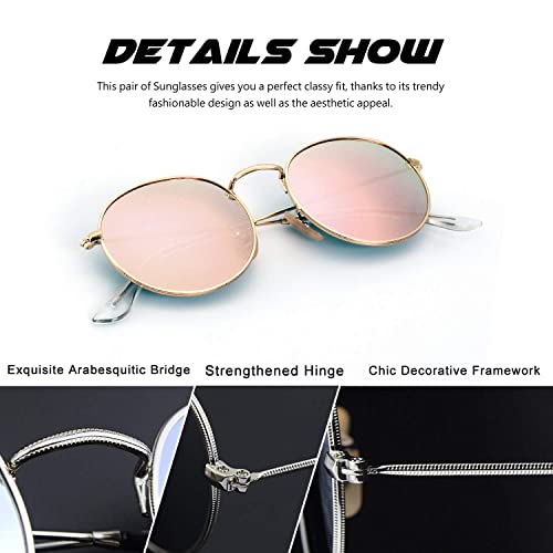 Image of CGID Retro Round Polarized Sunglasses Men Womens Circle Hippie Shades E01